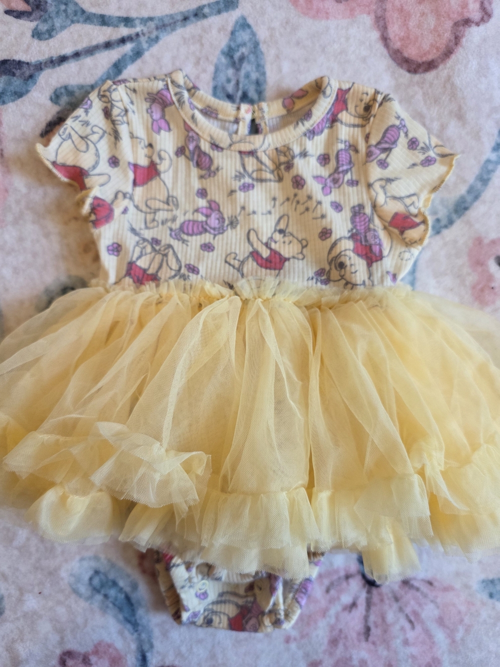 Disney Yellow Winnie the Pooh And Piglet Tulle Dress